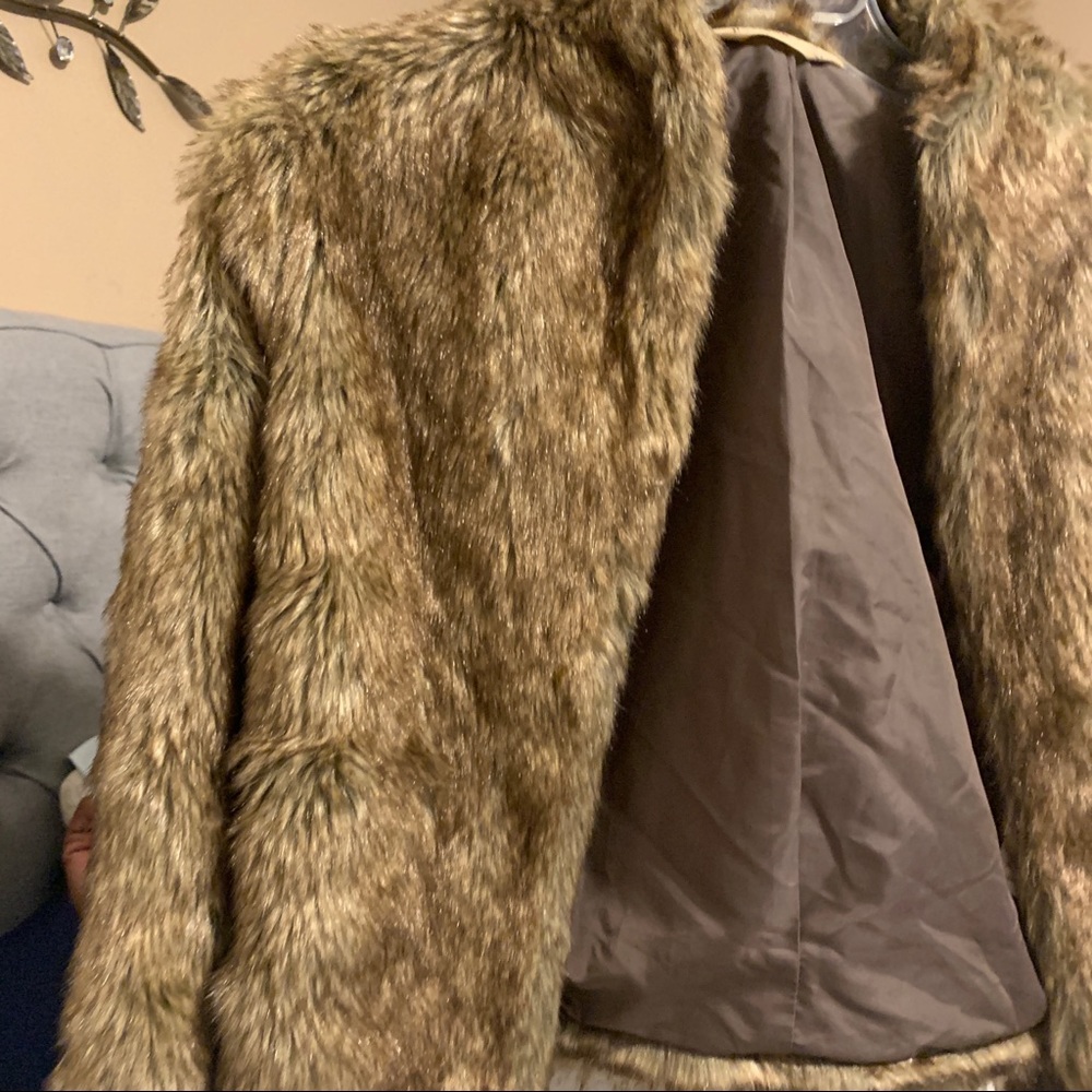Hollister faux fur short coat